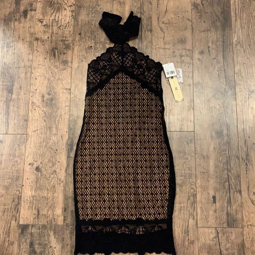 Night Cap Clothing Black Halter Dress Size 1